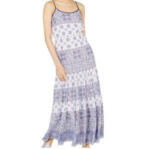 Michael Kors Blue white Sleeveless Maxi dress